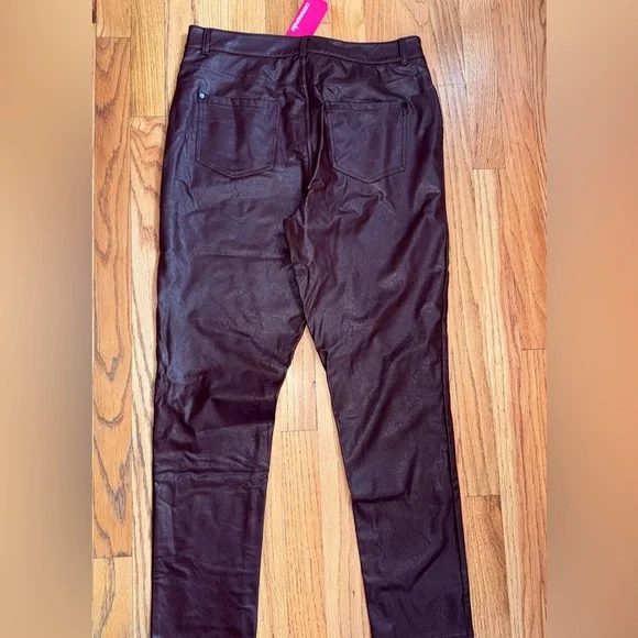 Commando five pocket faux leather pants Size Large Oxblood Red NWT - Picture 2 of 6